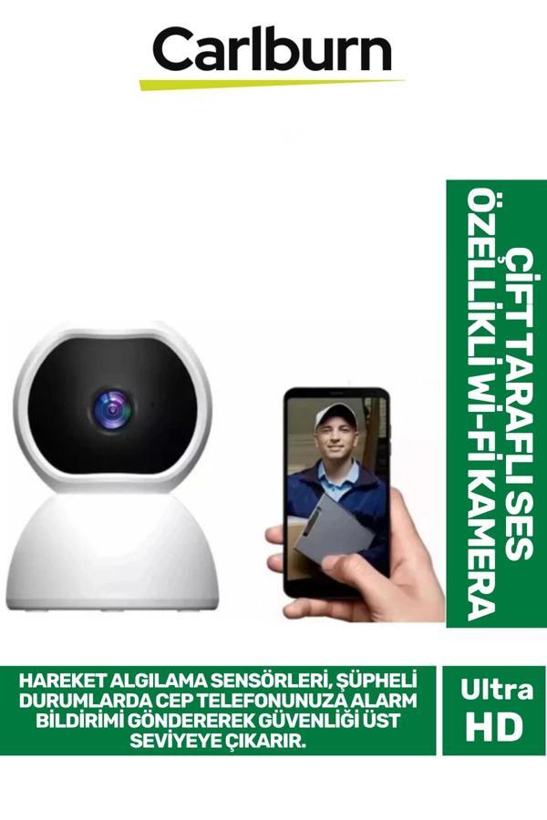 Dahili Mikrofon Hoparlör Gece Görüşlü Yüksek Çözünürlüklü Çift Taraflı Ses Özellikli Wi-Fi Kamera - Image 1