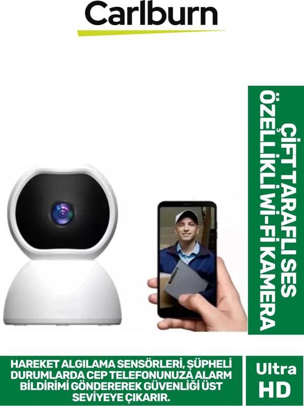 Dahili Mikrofon Hoparlör Gece Görüşlü Yüksek Çözünürlüklü Çift Taraflı Ses Özellikli Wi-Fi Kamera - Image 1