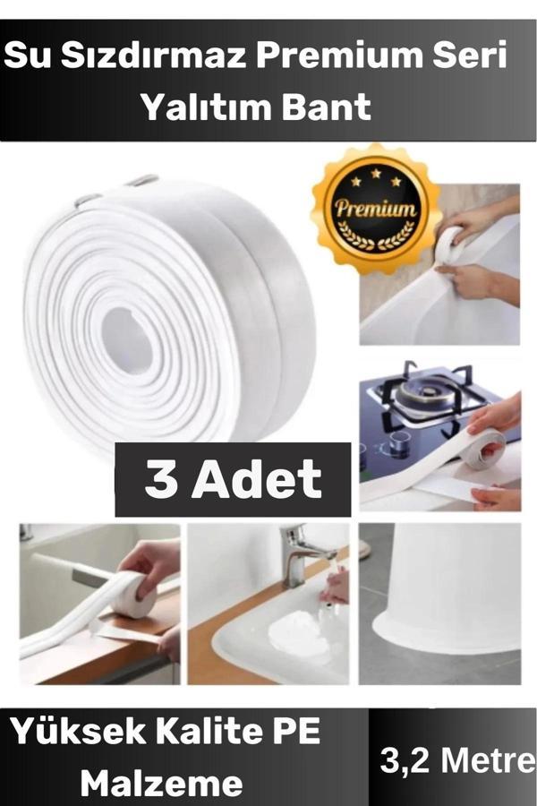 Özel Seri Premium Su Geçirmez Sızdırmaz Lavabo Küvet Yağ Nem Küf Önleyici 3.2m 3 Adet İzolasyon Bant - Image 1