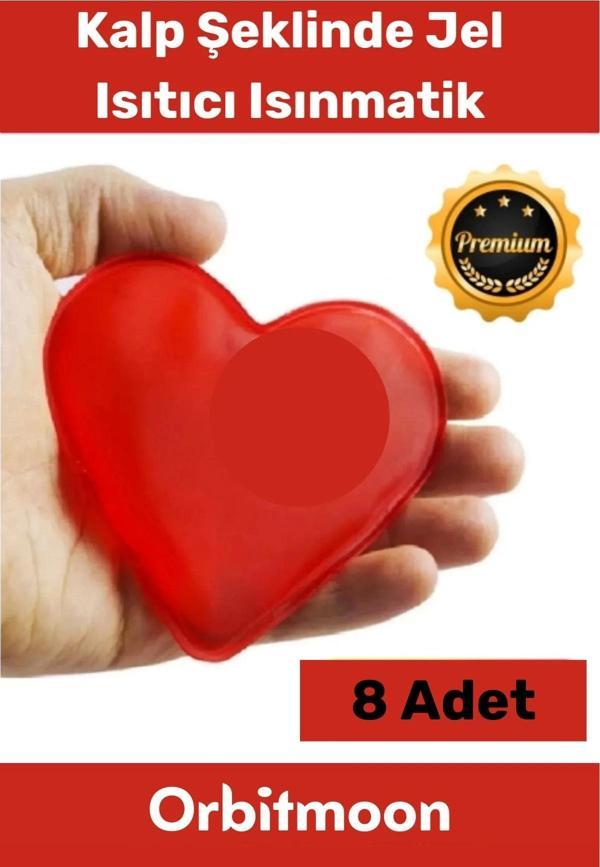 Özel Üretim Yeni Seri Kalp Şeklinde Jel Isıtıcı Pratik El Isıtıcısı Isınmatik Cep Sobası 8'li Set - Image 1