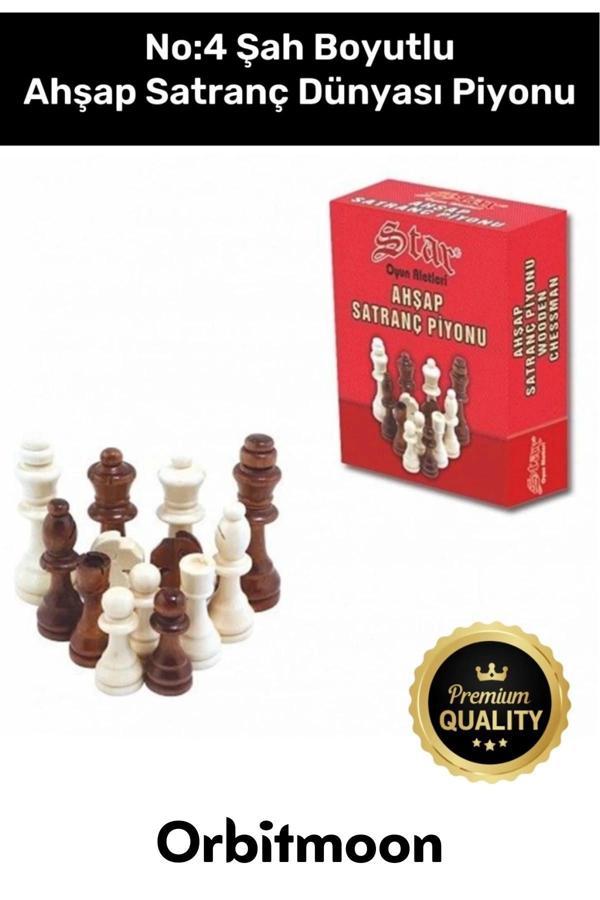 Premium Üretim Şah Boyu No: 4 Eksik Takımı Tamamlama Uyumlu Ahşap Satranç Dünyası Piyonu - Image 1