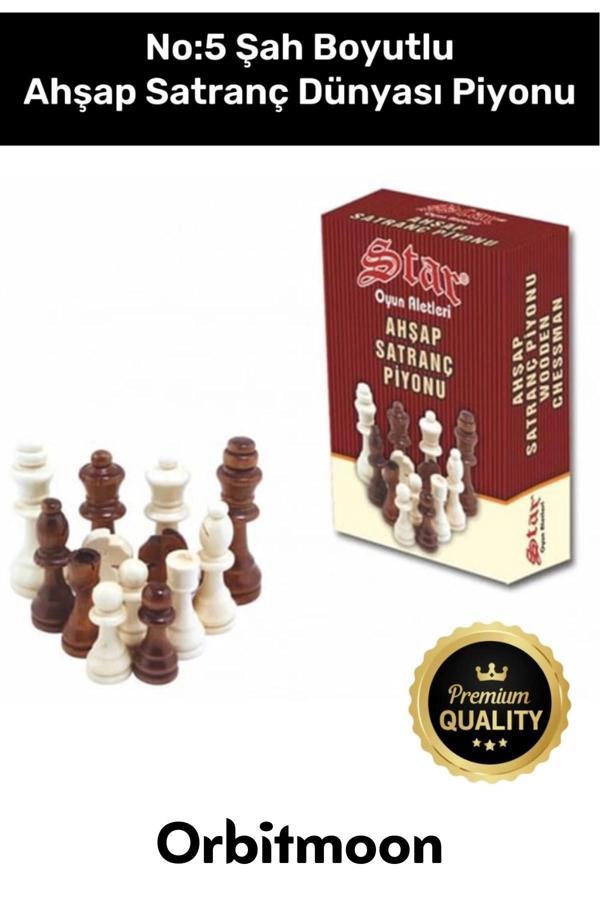 Premium Üretim Şah Boyu No: 5 Eksik Takımı Tamamlama Uyumlu Ahşap Satranç Dünyası Piyonu - Image 1