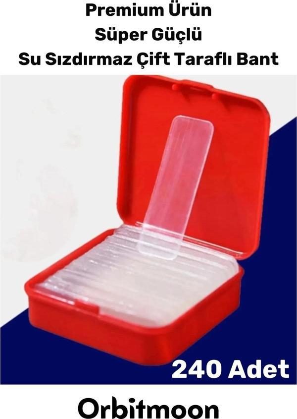 Premium Süper Güçlü Kolay Çıkarılabilir Yapışkan Çok Amaçlı 240 Parça Çift Taraflı Şeffaf Bant - Image 1