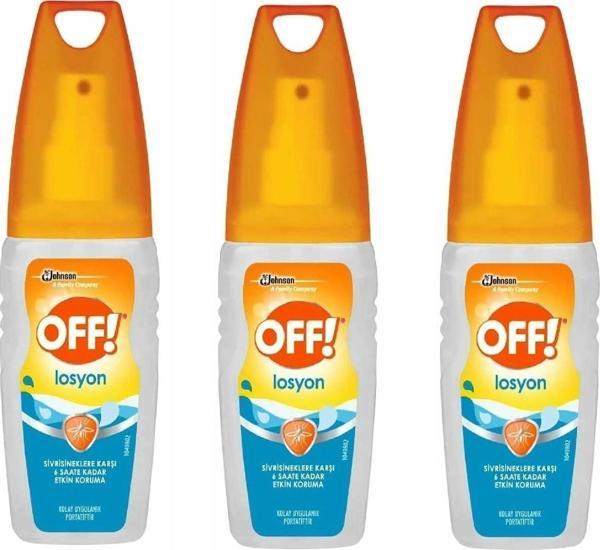 Off 6 Saate Kadar Etki Sivrisineklere Karşı Losyon 100 ml x 3 - Image 1
