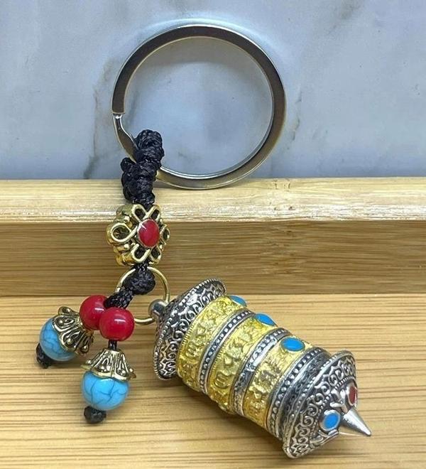 Metal Tibet Dua Çarkı Anahtarlık Alk4462 - Image 1