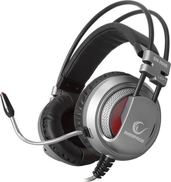 Rampage SN-RW6 Raptor Gümüş/siyah 7.1 Surround Sound System Titresimli Gaming Mikrofonlu Kulaklık - Image 1