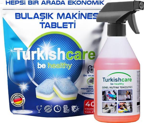 Hepsi Bir Arada 40 Yıkama Bulaşık Deterjanı Premium Tablet + Mutfak Ve Yüzey Temizleyici Sprey 500ml - Image 1