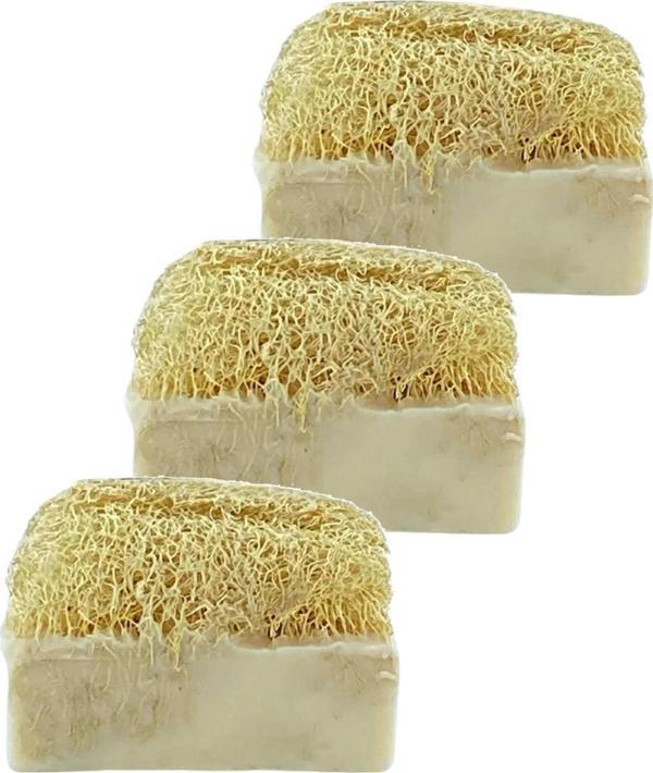 Doğal Kabak Lifli Kaymaklı Sabun 120 gr Üçlü Set - Image 1