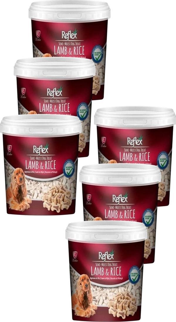 Semi Moist Kuzulu ve Pirinçli Kemik Şekilli Köpek Ödül Maması 500 gr Altılı Paket - Image 1