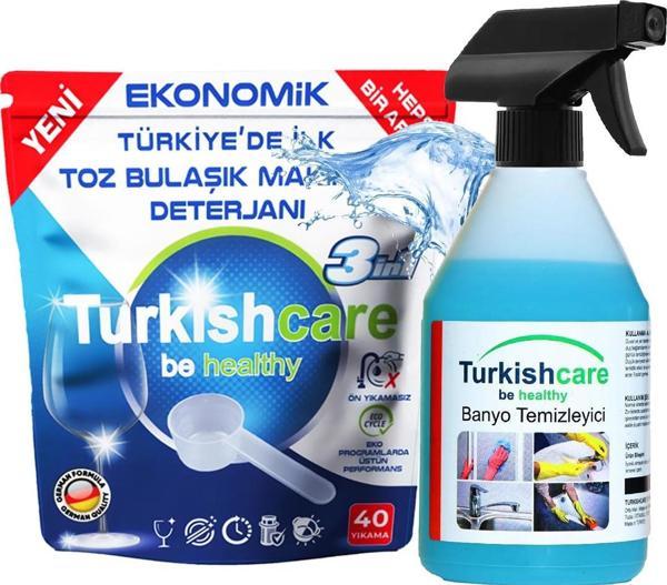 Toz Bulaşık Makinesi Deterjanı ve Banyo Temizlik Spreyi Paketi - Image 1