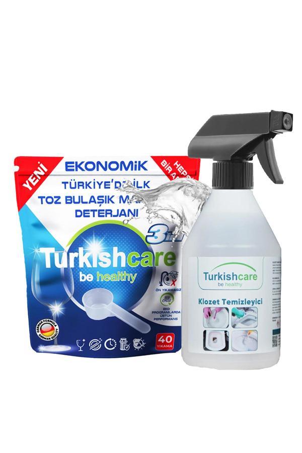 Toz Bulaşık Makinesi Deterjanı ve Klozet Temizleyici Sprey Paketi - Image 1