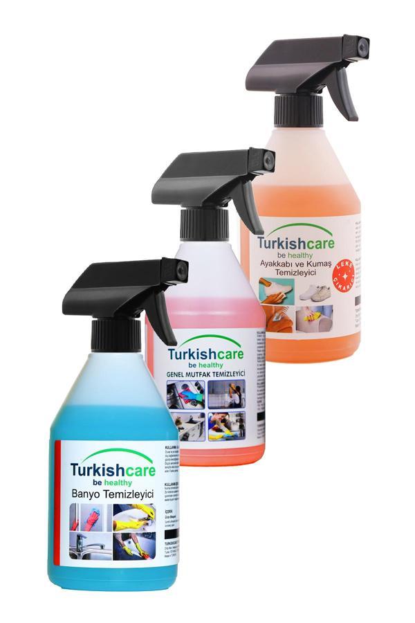 Temizlik Seti 3 LÜ Ayakkabı , Kumaş , Banyo , Mutfak Leke Sökücü 500 ML - Image 1