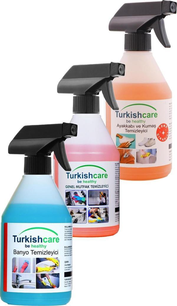 Temizlik Seti 3 LÜ Ayakkabı , Kumaş , Banyo , Mutfak Leke Sökücü 500 ML - Image 1