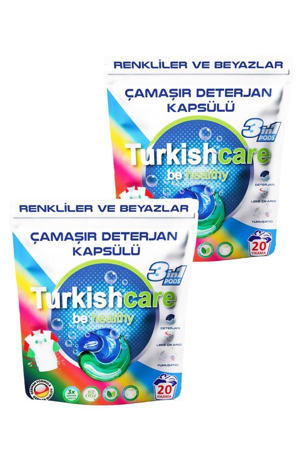 Hepsi Bir Arada Renkli ve Beyazlar İçin Çamaşır Deterjan Kapsülü Pods 20 x 2 40 Yıkama - Image 1