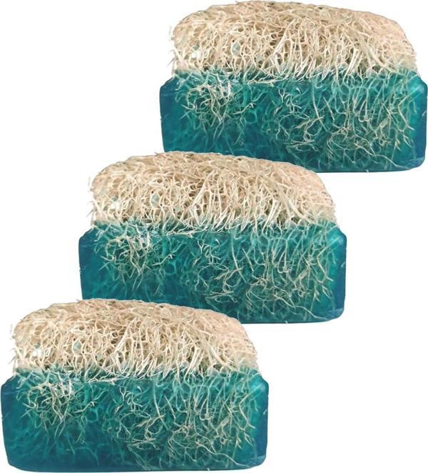 Doğal Kabak Lifli Okyanus Kokulu Sabun 120 gr. Üçlü Set - Image 1