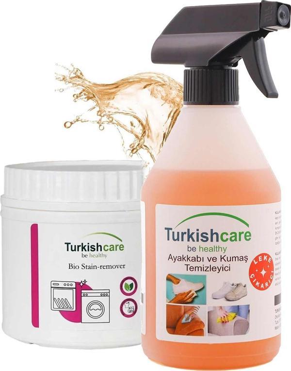 Ayakkabı ve Kumaş Temizleme Spreyi 500 ml + Organik Bio Çamaşır ve Bulaşık Leke Çıkarıcı Toz 500 gr - Image 1