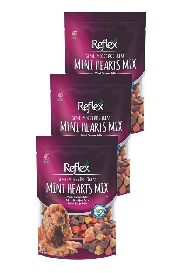 Semi Moist Karışık Kalp Şeklinde Yarı Yumuşak Köpek Ödül Maması 150 gr Üçlü Paket - Image 1