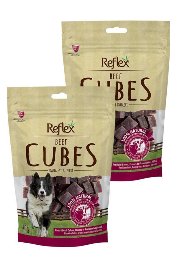 Cubes Küp Şeklinde Dana Eti  Köpek Ödül Maması 80gr İkili Paket - Image 1