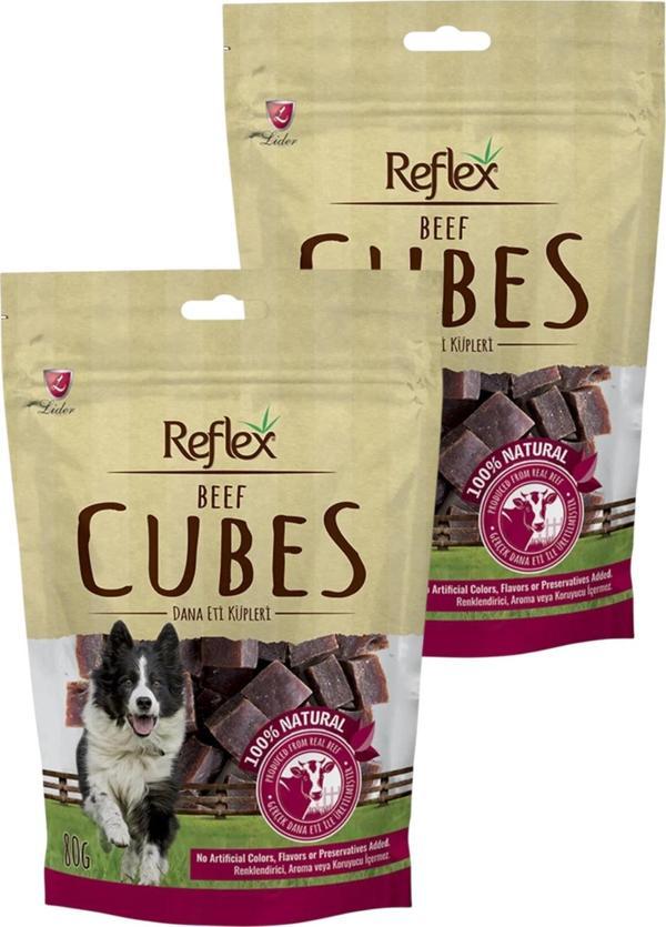 Cubes Küp Şeklinde Dana Eti  Köpek Ödül Maması 80gr İkili Paket - Image 1