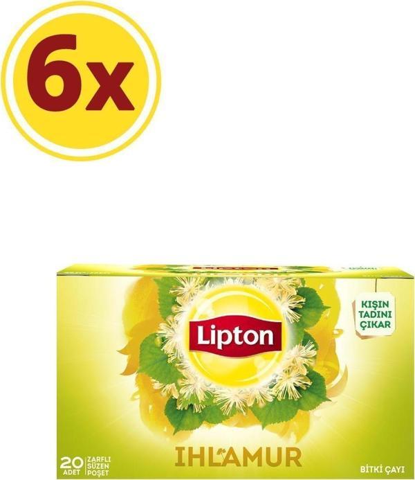 Lipton Ihlamur Bardak Poşet Çay X 6 Adet - Image 1