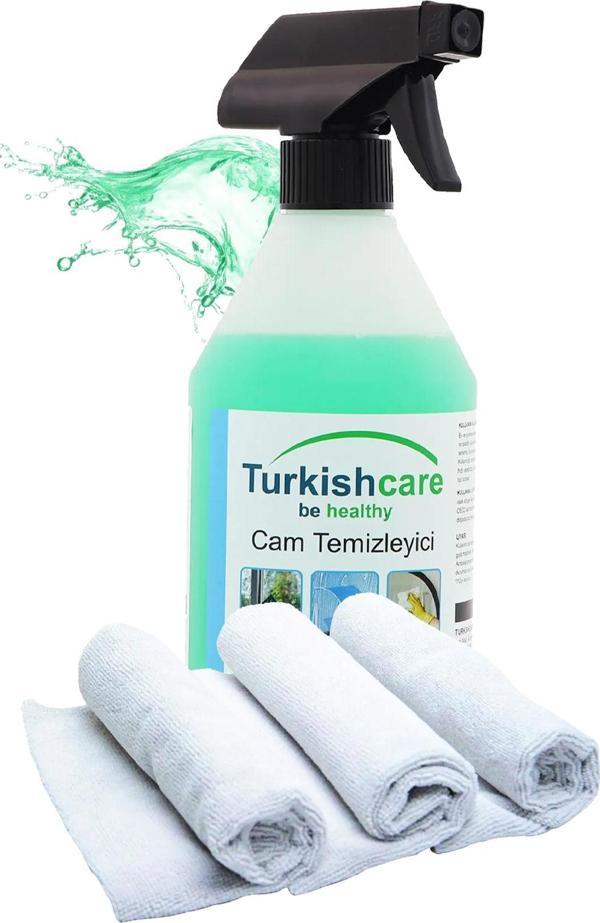 Cam Temizleyici Sprey ve 3’lü Ithal Mikrofiber Bez Temizlik Paketi - Image 1
