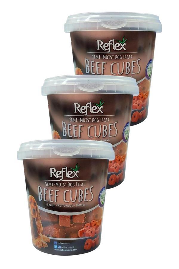 Semi Moist Biftekli Küp Yetişkin Köpek Ödül Maması 500 gr Üçlü Paket - Image 1