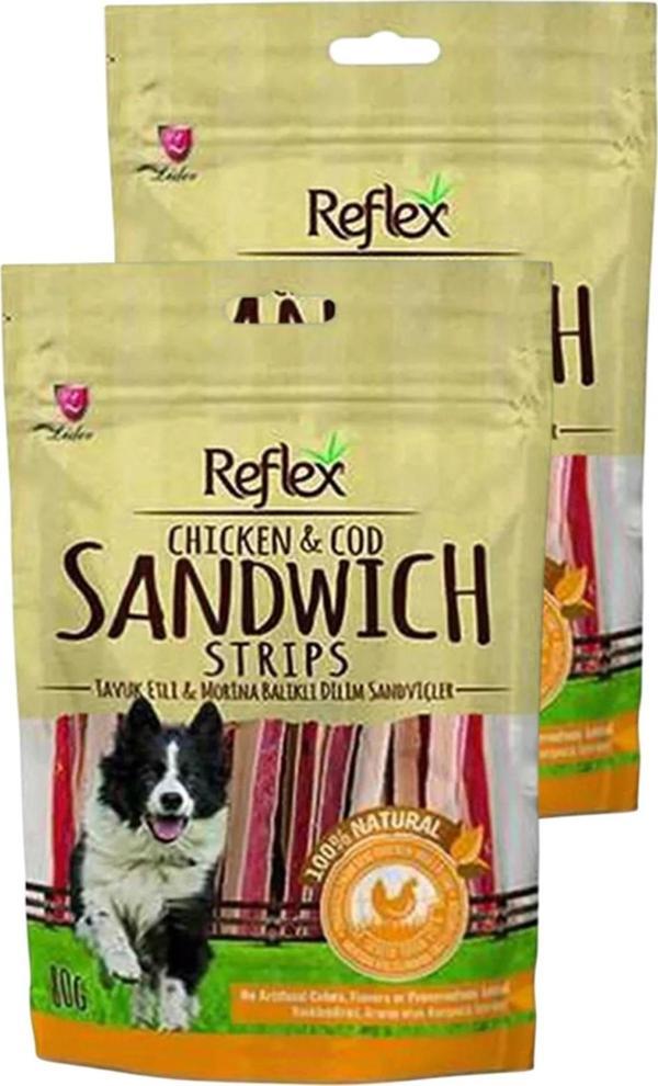 Tavuklu ve Morina Balıklı Sandviç Çubuk Köpek Ödül Maması 80gr İkili Paket - Image 1