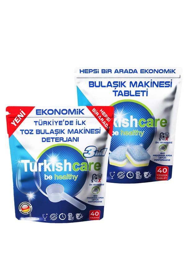 Bulaşık Deterjanı Premium Tablet 40 Yıkama + Bulaşık Makinesi Deterjanı Toz 40 Yıkama - Image 1