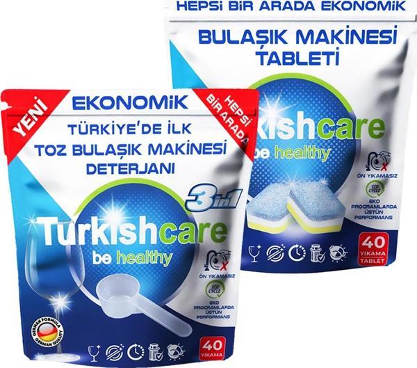 Bulaşık Deterjanı Premium Tablet 40 Yıkama + Bulaşık Makinesi Deterjanı Toz 40 Yıkama - Image 1