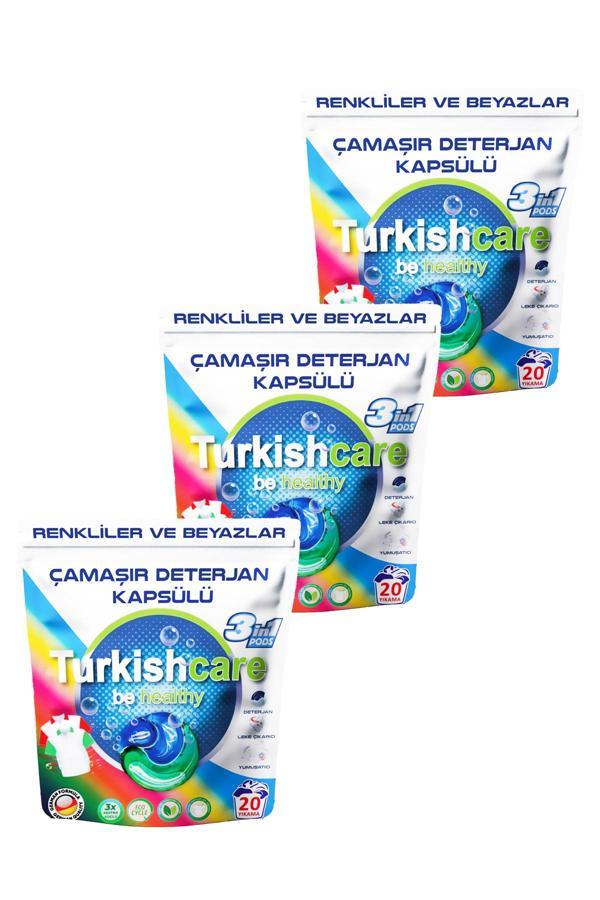 Hepsi Bir Arada Renkli ve Beyazlar İçin Çamaşır Deterjan Kapsülü Pods 20 x 3 60 Yıkama - Image 1
