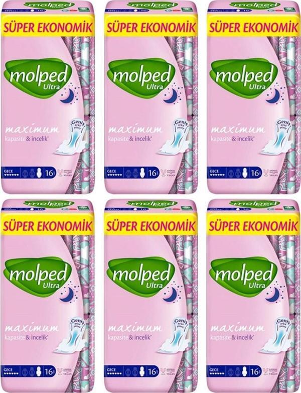 Molped Ultra Süper Ekonomik 16'lı Gece X 6 Paket - Image 1