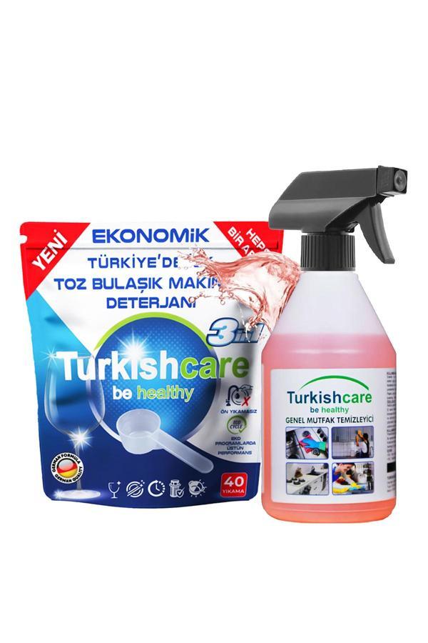 Toz Bulaşık Makinesi Deterjanı ve Genel Mutfak Temizleme Spreyi Paketi - Image 1