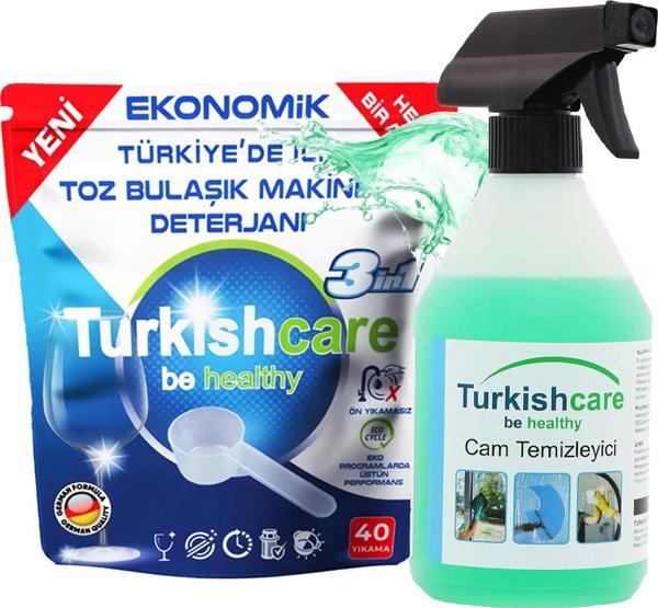 Toz Bulaşık Makinesi Deterjanı ve Cam Temizleyici Sprey Paketi - Image 1