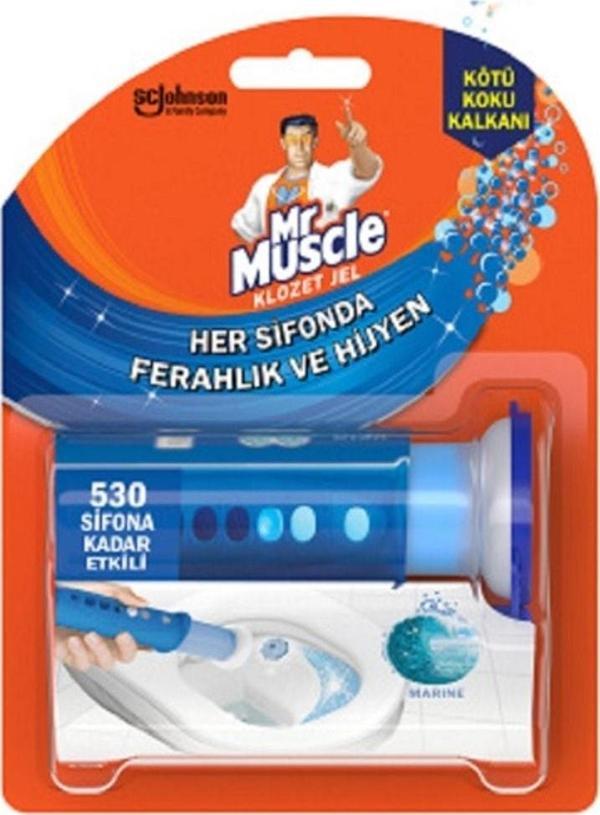 Mr. Muscle Klozet Jel Blok, Tuvalet Temizleyici, Marine, 36g - Image 1