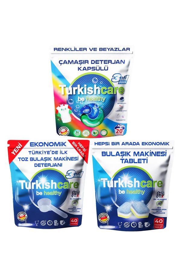 Toz Tablet Bulaşık Makinesi Deterjanı ve Renkli ve Beyazlar İçin Çamaşır Kapsül Paketi - Image 1