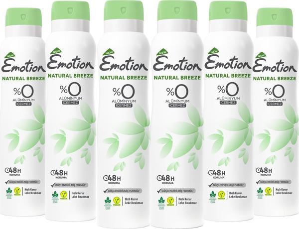 Emotion Natural Breeze Deodorant 6x150ml - Image 1