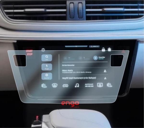 TOGG T10F 8 inç Kumanda Ekran Koruyucu Nano Parlak Şeffaf - Image 1