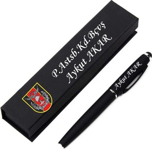 Kişiye Özel Türk Silahlı Kuvvetleri Logolu Kutulu Hediye TüKenmez Rubber Kalem - Image 1