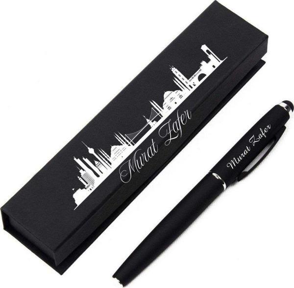 Kişiye Özel İstnabul Tasarımlı Hediye Kutulu TüKenmez Rubber Kalem - Image 1