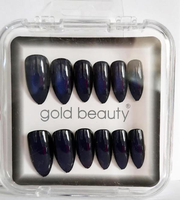 Gold Beauty Kedi Gözü Takma Tırnak 12 li EP-1527 - 4 Lacivert - Image 1
