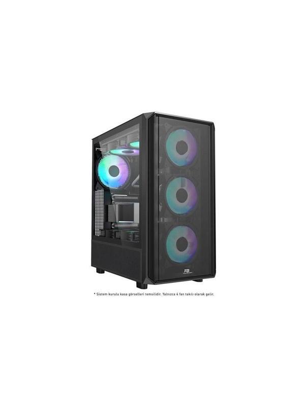 Powerboost Pb-P3602Bb 850W 80+ Bronze Usb 3.0 Atx Mesh Argb Fan Siyah Boş Bilgisayar Kasası - Image 1