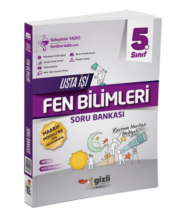 Gizli 5. Sınıf Fen Bilimleri Usta İşi Soru Bankası Kavram Haritası Hediyeli Gizli Yayınları - Gizli Yayınları - Image 1