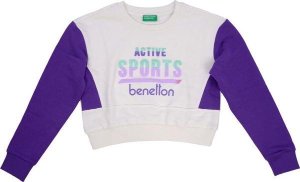 United Colors Of Benetton Kız Çocuk Marka Ve Active Sports Baskılı Sweatshirt Mix Renkli - Image 1