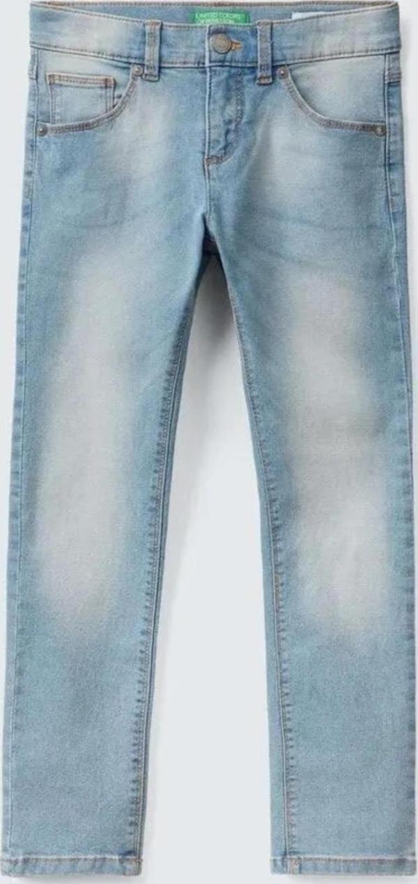United Colors Of Benetton Kız Çocuk-Yeşil Mix-Yıkamalı Stretch Jean Pantolon - Image 1
