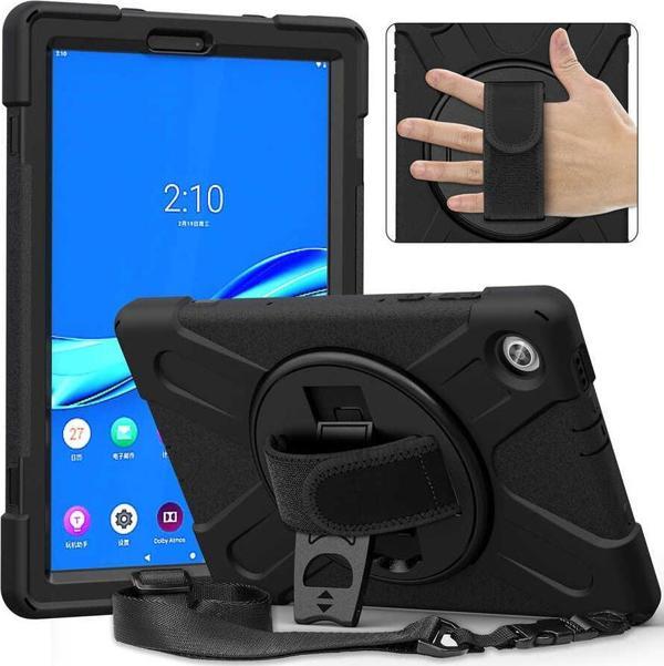 Lenovo M10 Plus TB-X606F Uyumlu Defender Tablet Kılıfı Askılı 360° Dönebilir Standlı Tam Koruma - Image 1