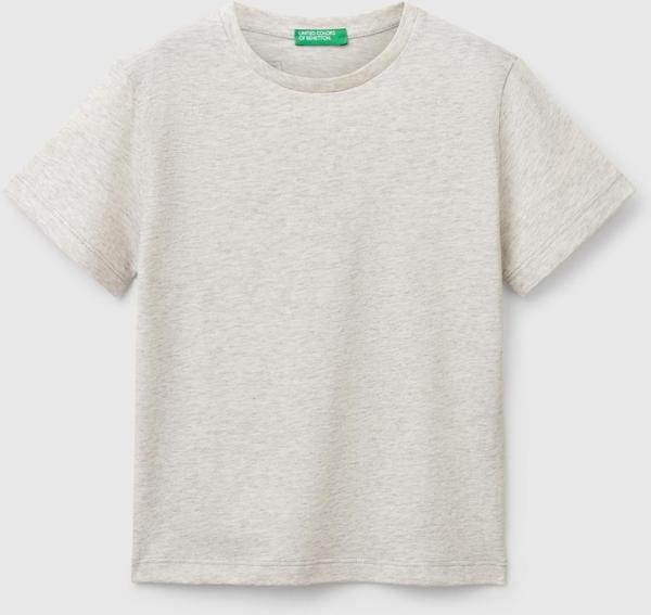 United Colors Of Benetton Erkek Çocuk Açık Gri Melanj Grafik Baskılı T-Shirt - Image 1