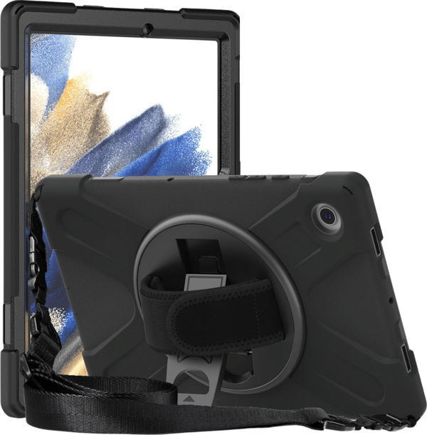M10 HD X306F Uyumlu Defender Tablet Kılıfı Askılı 360° Dönebilir Standlı Tam Koruma - Image 1