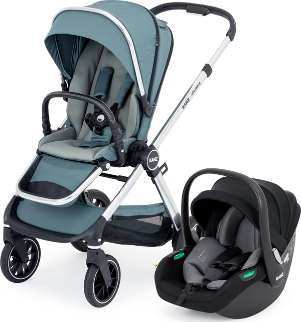 Kanz Explorer Autofold Travel Sistem Bebek Arabası Hunter Green - Image 1