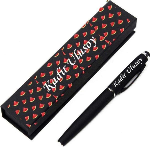 Kişiye Özel Karpuz Tasarımlı Kutulu Hediye TüKenmez Rubber Kalem - Image 1