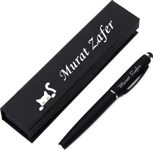 Kişiye Özel Kedi Tasarımlı Hediye Kutulu TüKenmez Rubber Kalem - Image 1